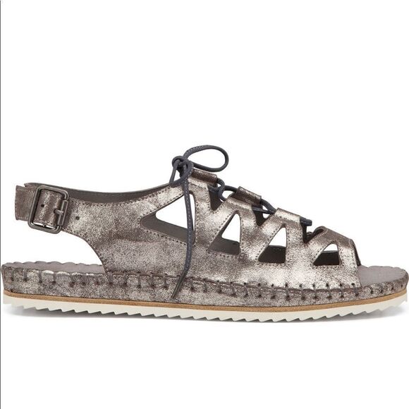 Trask Shimmery Metallic Sandals - Picture 4 of 16